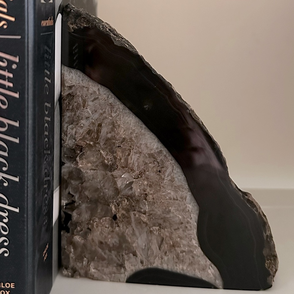 Natural Gray Agate Geode Bookends - Decorative Home Accents - Picture 6 of 13